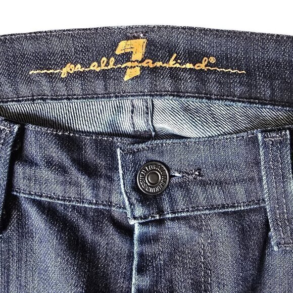 7 For All Mankind Women’s Jeans Size 28 Blue Straight Denim - Picture 3 of 10